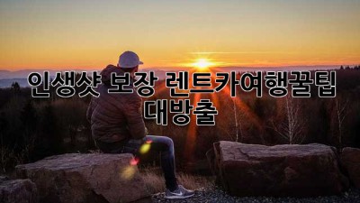 🚗 인생샷 보장! 렌트카여행📸꿀팁 대방출