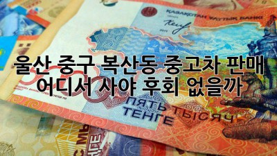 울산 중구 복산동 중고차 판매, 어디서 사야 후회 없을까? 🤔